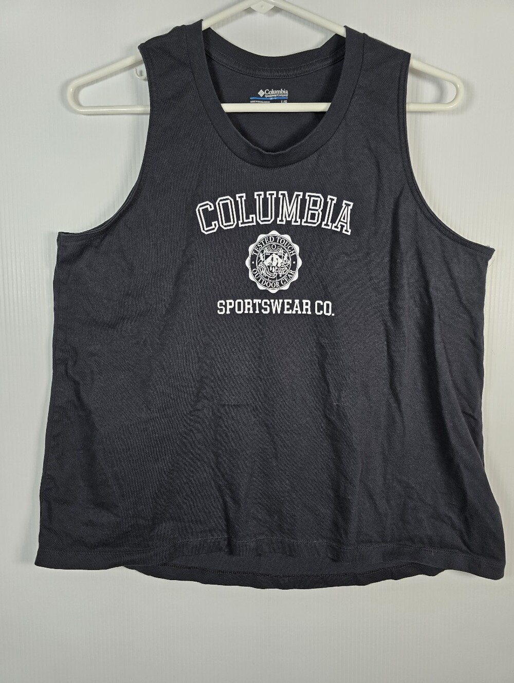 NWOT Columbia Womens Sportswear Co. North Cascades Black Graphic Tank Top Size L